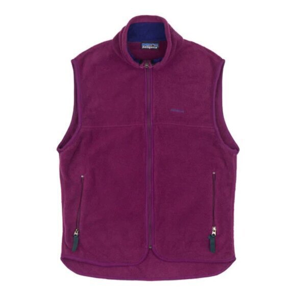 VTG Patagonia Lightweight Synchilla Fleece Vest S Plum/Purple - Picture 1 of 16